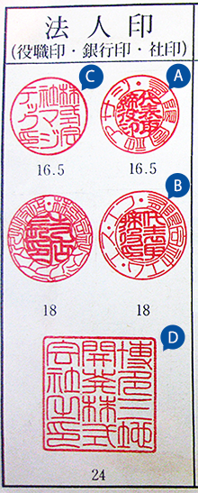 会社印 病院設立印セット
3